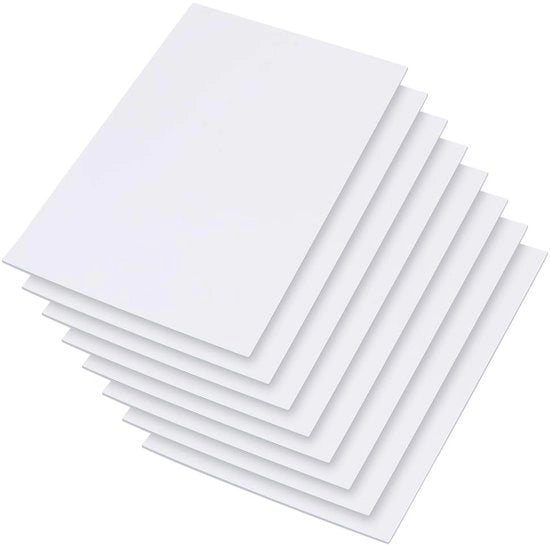 Pannelli di schiuma PVC 3 mm - 8 pezzi - piastre di plastica - fogli di schiuma per fai da te - bordi di PVC - per artigianato e uso all'aperto