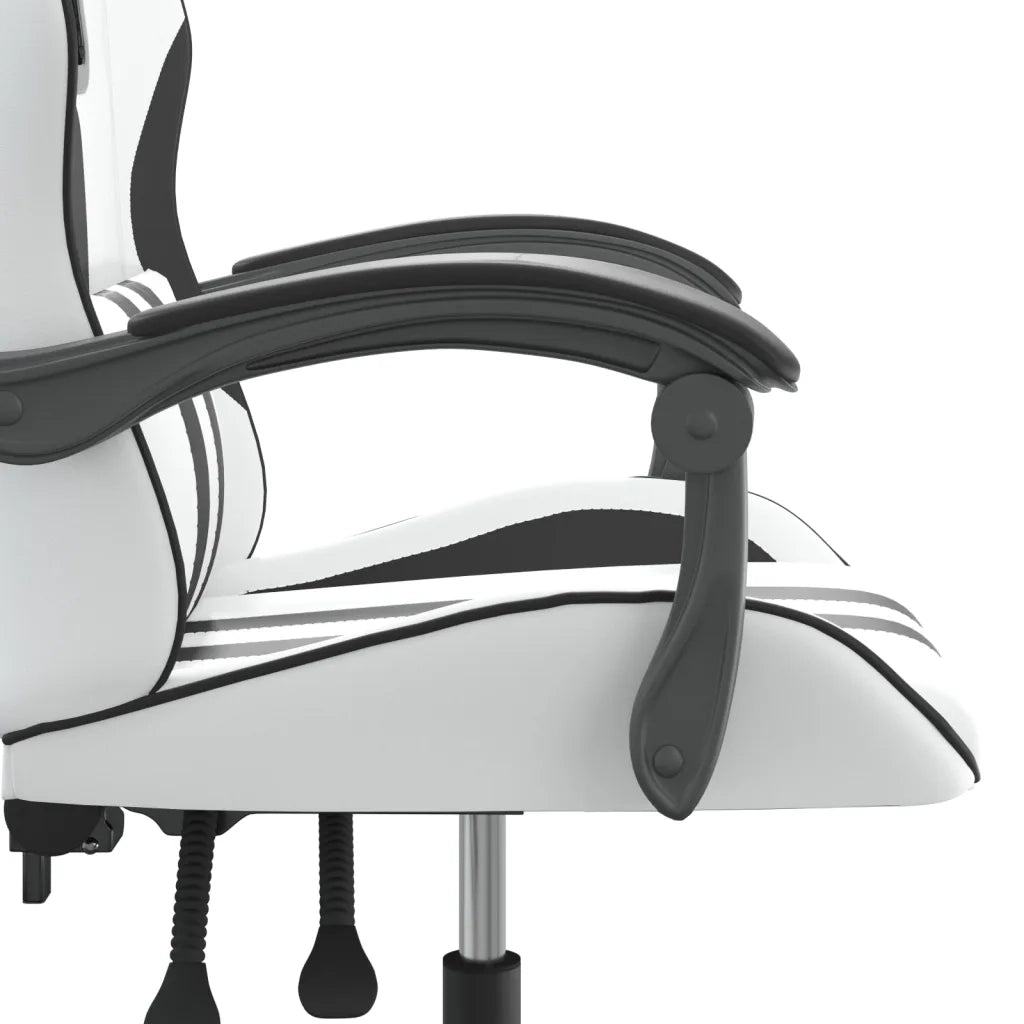 Sedia da Gaming Bianco e Nero in Similpelle 3143828