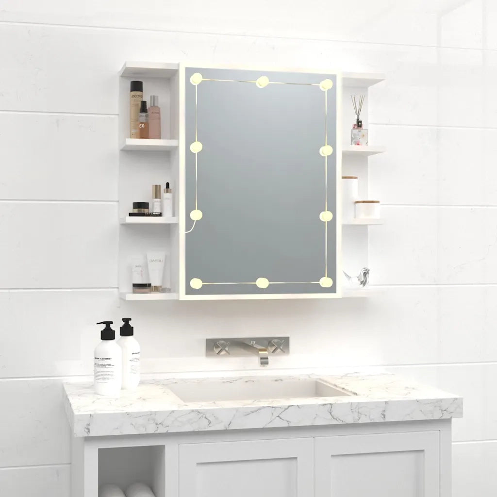 Mobile a Specchio con LED Bianco 70x16,5x60 cm 808873