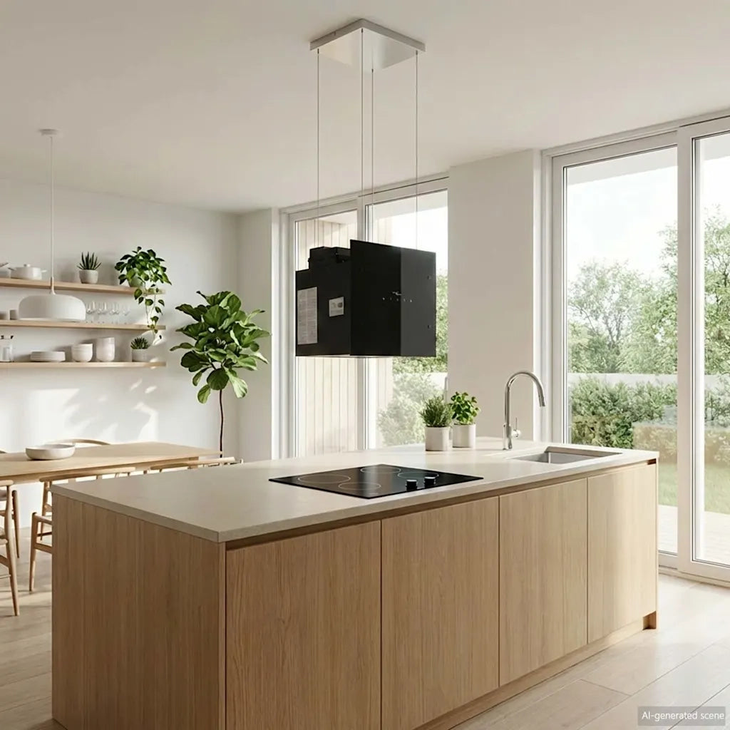 Cappa da Cucina a Isola con Sensore Tattile LCD Vetro Temperato CFW6959953