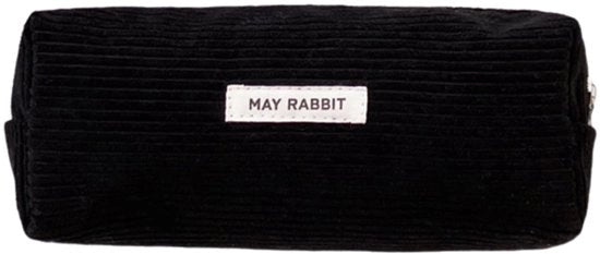 Etui in tessuto corduroy, etui portatile, etui estetico, etui per ragazze, giovani, adulti, etui informale, etui in tessuto corduroy, etui per scuola, ufficio (nero)