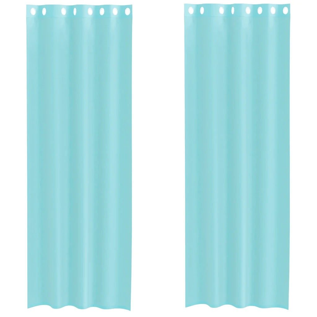 Tende in Voile con Occhielli 2 pz Turchese