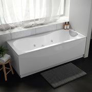 Vasca da bagno idromassaggio 160x70 a 6 JET bianco lucido con cuscino antibatterico Calypso