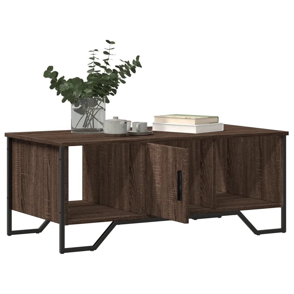 Tavolino salotto | Tavolino da caff¨¨ | Tavolino da Soggiorno Rovere Marrone 100x51x40 cm Legno Multistrato