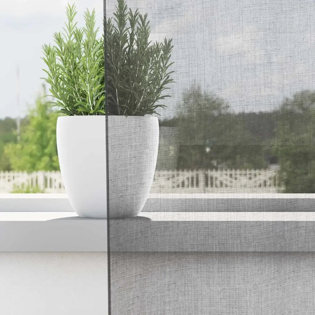 Tende in Voile con Tasche per Aste 2 pz Grigio Scuro 4102181