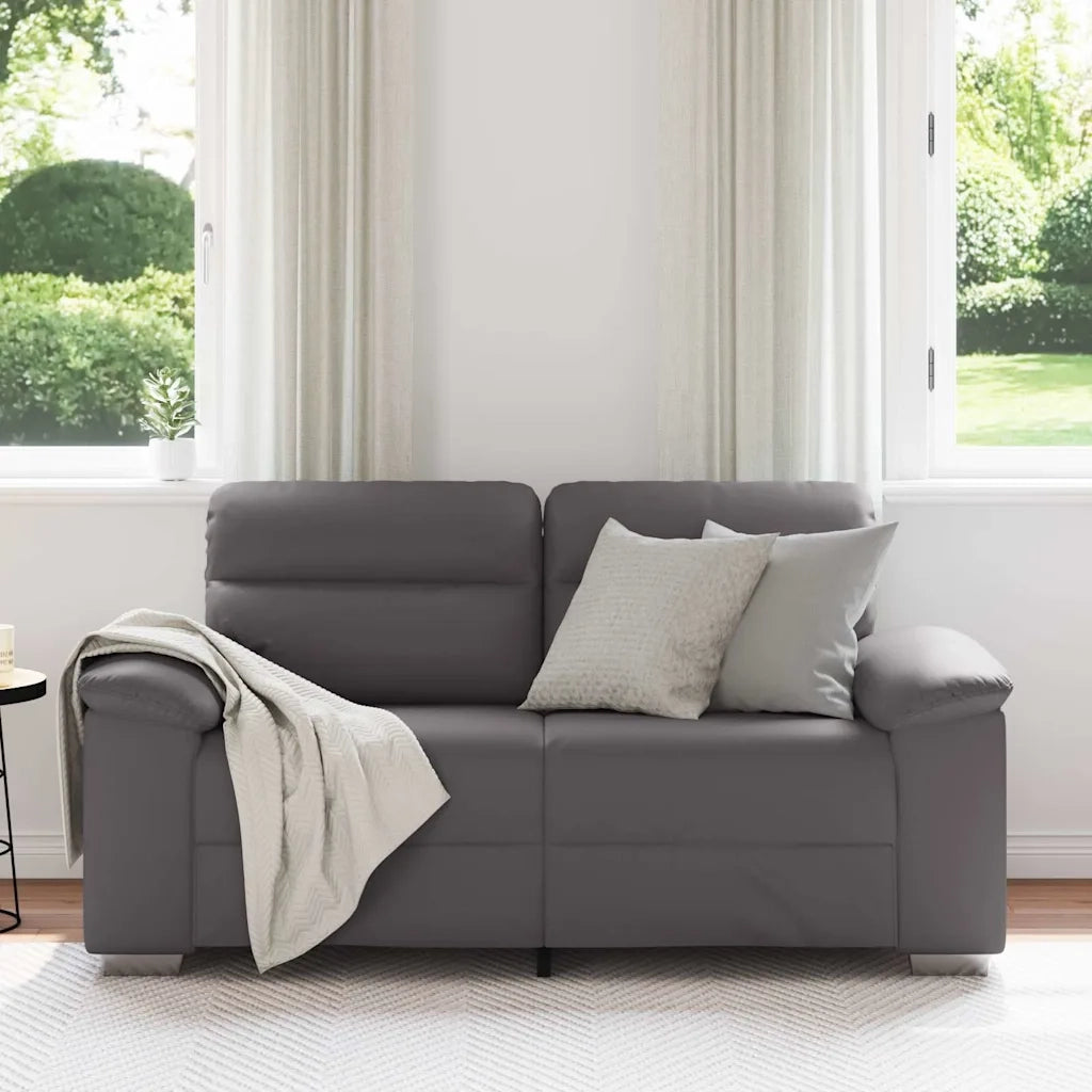 Divano a 2 posti Grigio 160x81x84 cm in Similpelle 4105334