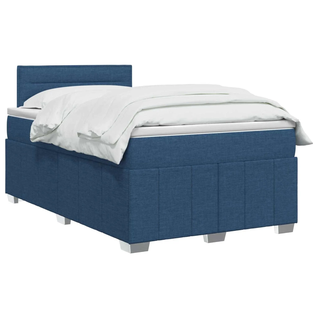 Letto box spring con materasso Blu 120 x 190 cm Tessuto 3452627