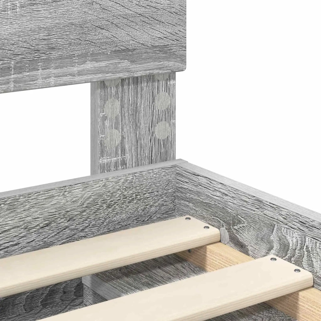 Struttura del letto con testiera Grigio Sonoma 140 x 190 cm 3407873
