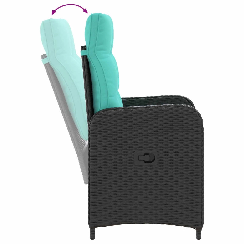 Set da pranzo per esterni 3 pcs polyrattan 3422404