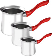 Set di Caffettiera Turca (Caffettiera Rosso 3 Pezzi)