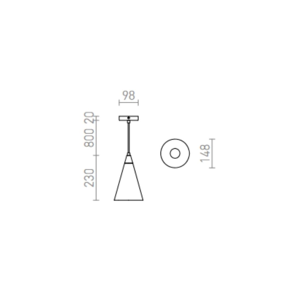 Lampadario Lampada HEIDI a sospensione calcestruzzo/legno 230V E27 28W
