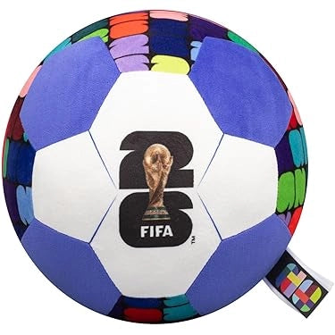Pallone Peluche 20 cm, FIFA World Cup  2026,Prodotto ufficiale, Multicolore , Jazwares, Eta 3+