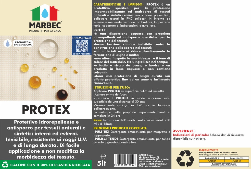 Protettivo antisporco per tessuti PROTEX 5LT