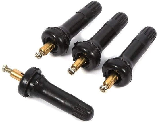 Sistema di Monitoraggio della Pressione Gomme - 4 Pezzi - Valvola di Rimpiazzo - Anti-esplosione - Adatto per Auto/Auto SUV/Rimorchi - Valvola di Pressione Gomma
