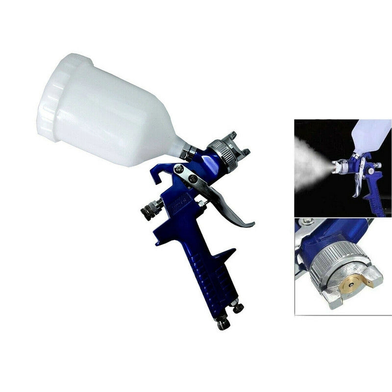 PISTOLA AEROGRAFO AD ARIA 600ML SPRUZZO VERNICIATURA PITTURA SPRAY H-827P 2.0 MM