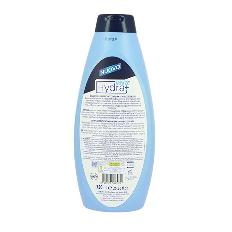 HIDRAVIVA BAGNOCREMA RINFRESCANTE FRAGRANZA FELCE E ZENZERO 750ML