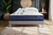 Pacchetto letto completo - Materasso 160x200cm + Box spring con doghe (kit) + 2 cuscini + Piumino - Actiflex Tech