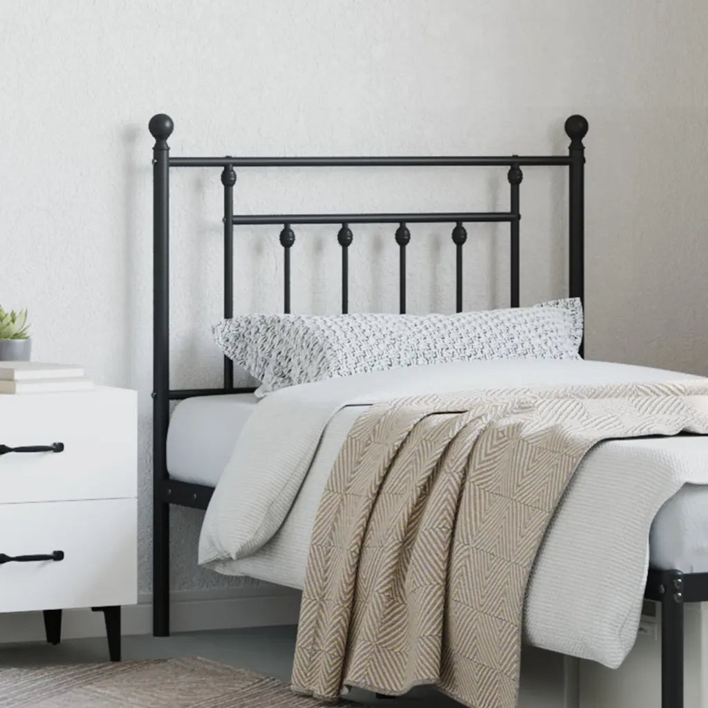 Testiera di Ricambio in Metallo Nero 80 cm 353564