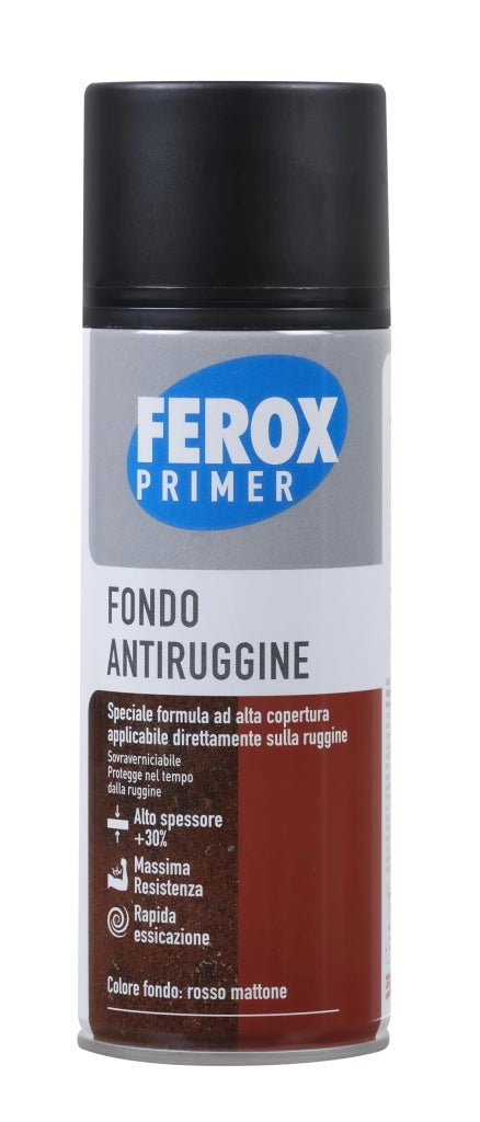 Fondo Aggrappante Spray Ferox Arexons Antiruggine Rosso 400 ml 6 Pezzi
