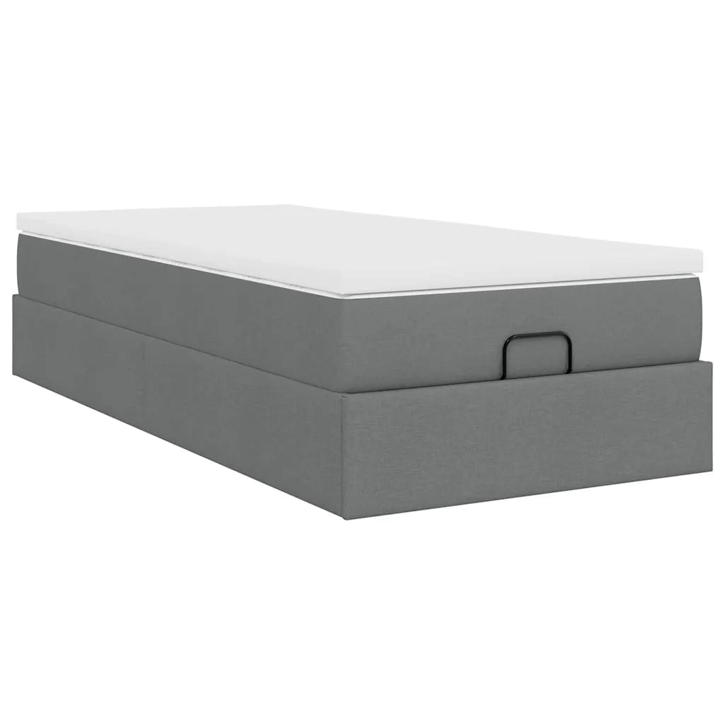 Struttura Letto Pouf con Materasso 180x200 cm in Tessuto 3311065