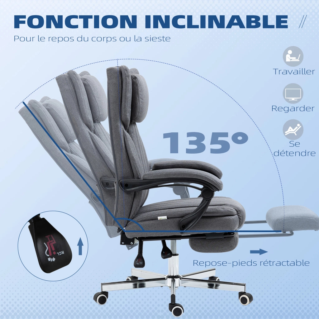Sedia da Ufficio Girevole ¨C Xylo ¨C Schienale Regolabile, Altezza Regolabile, Grigio