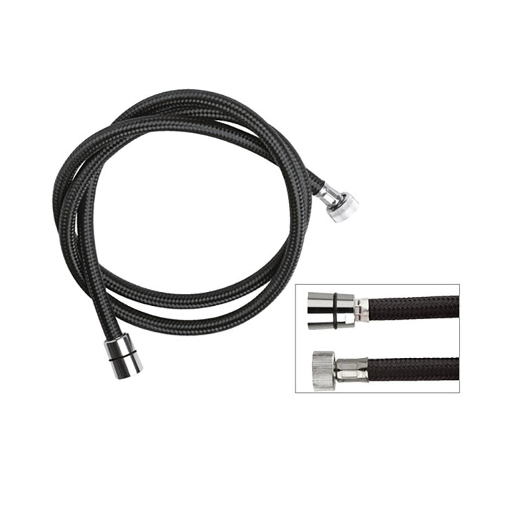 Flessibile per doccia in nylon nero