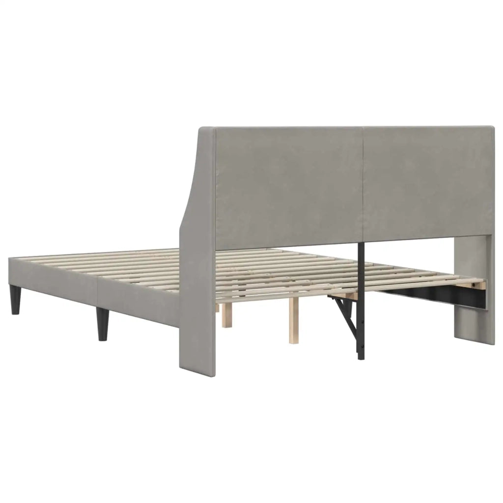 Struttura del letto Grigio chiaro 120 x 190 cm Velluto 42027412