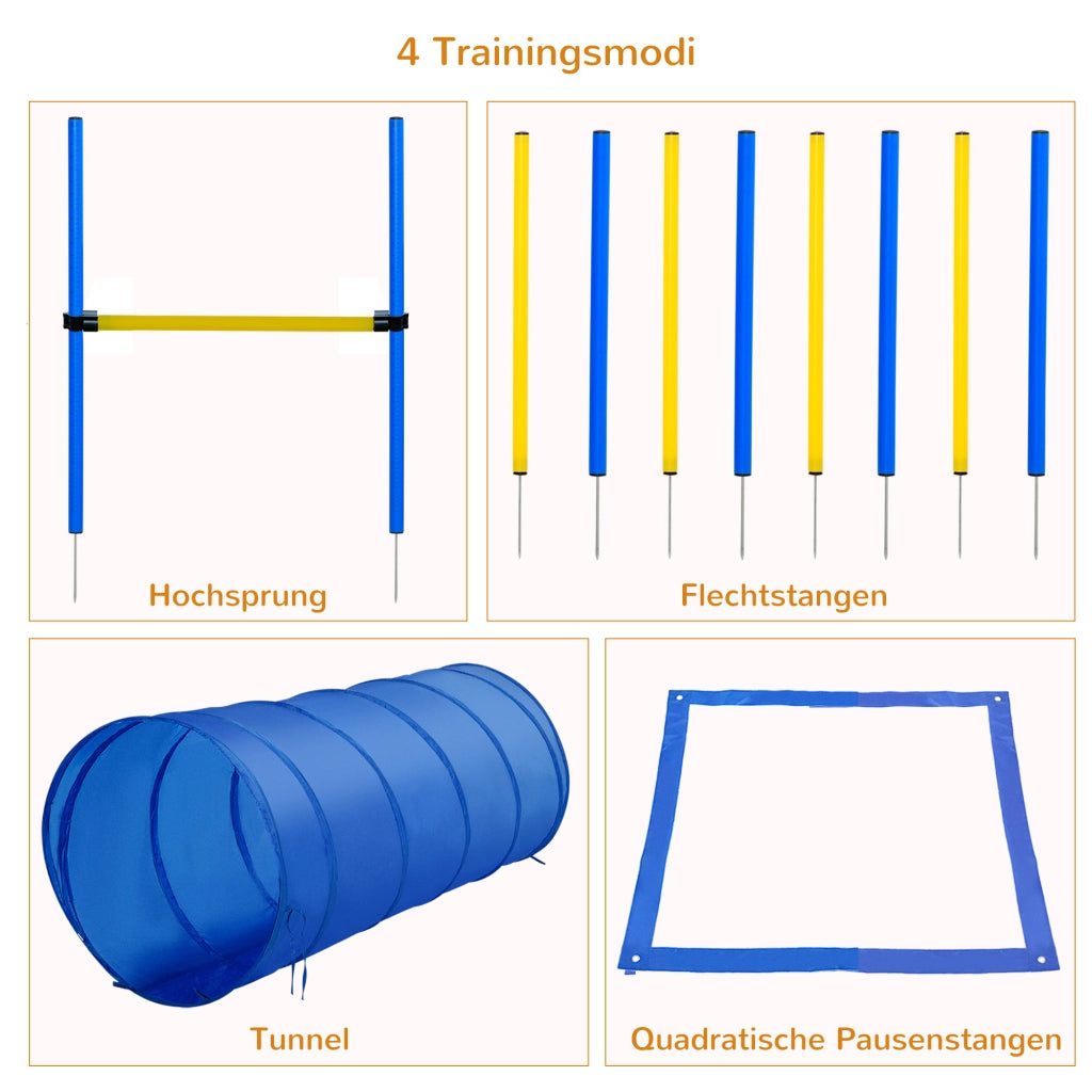 Set Agility per Cani ¨C zephmum ¨C Giallo e Blu