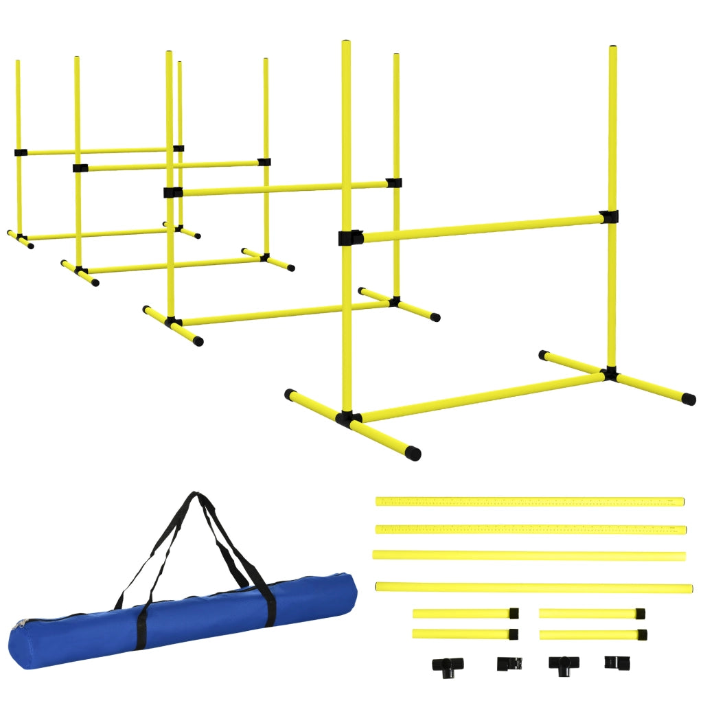 Set Ostacoli Agility per Cani ¨C Xylo ¨C 4 Pezzi Professionale con Borsa