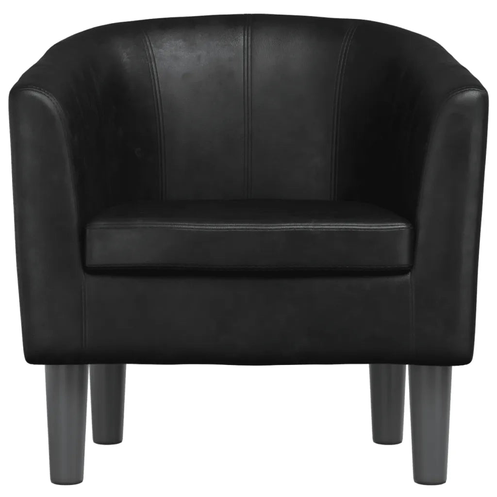 Poltrona | Sedia Relax Cabriolet Nera in Similpelle