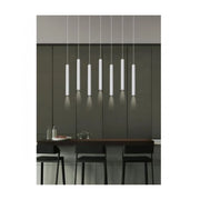 Trade Shop - Lampadario A Sospensione Design Moderno Cilindro Soffitto Attacco Gu10 Ip20 A61 - Bianco