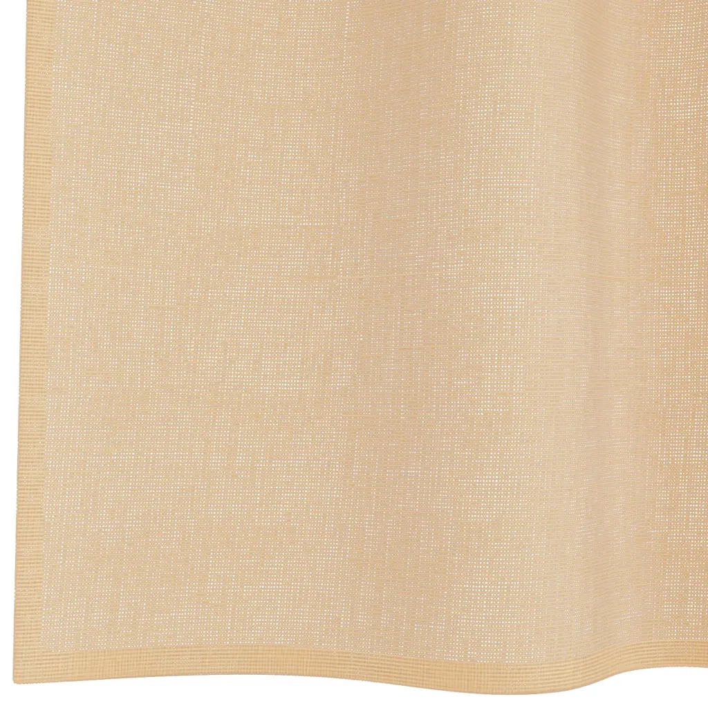 Tende in Voile con Tasche per Aste 2 pz Sabbia