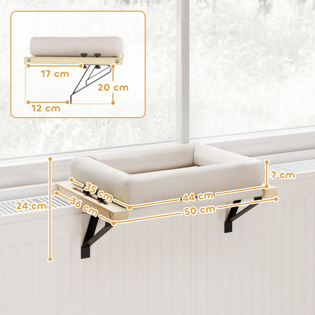 Casetta per Gatti con Cuscino ¨C Zephmum ¨C Legno Bianco