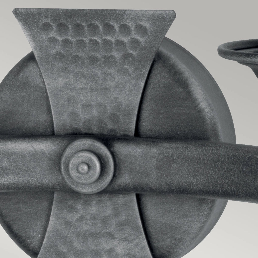 Applique candela Saxon doppia E14 nero/argento Elstead