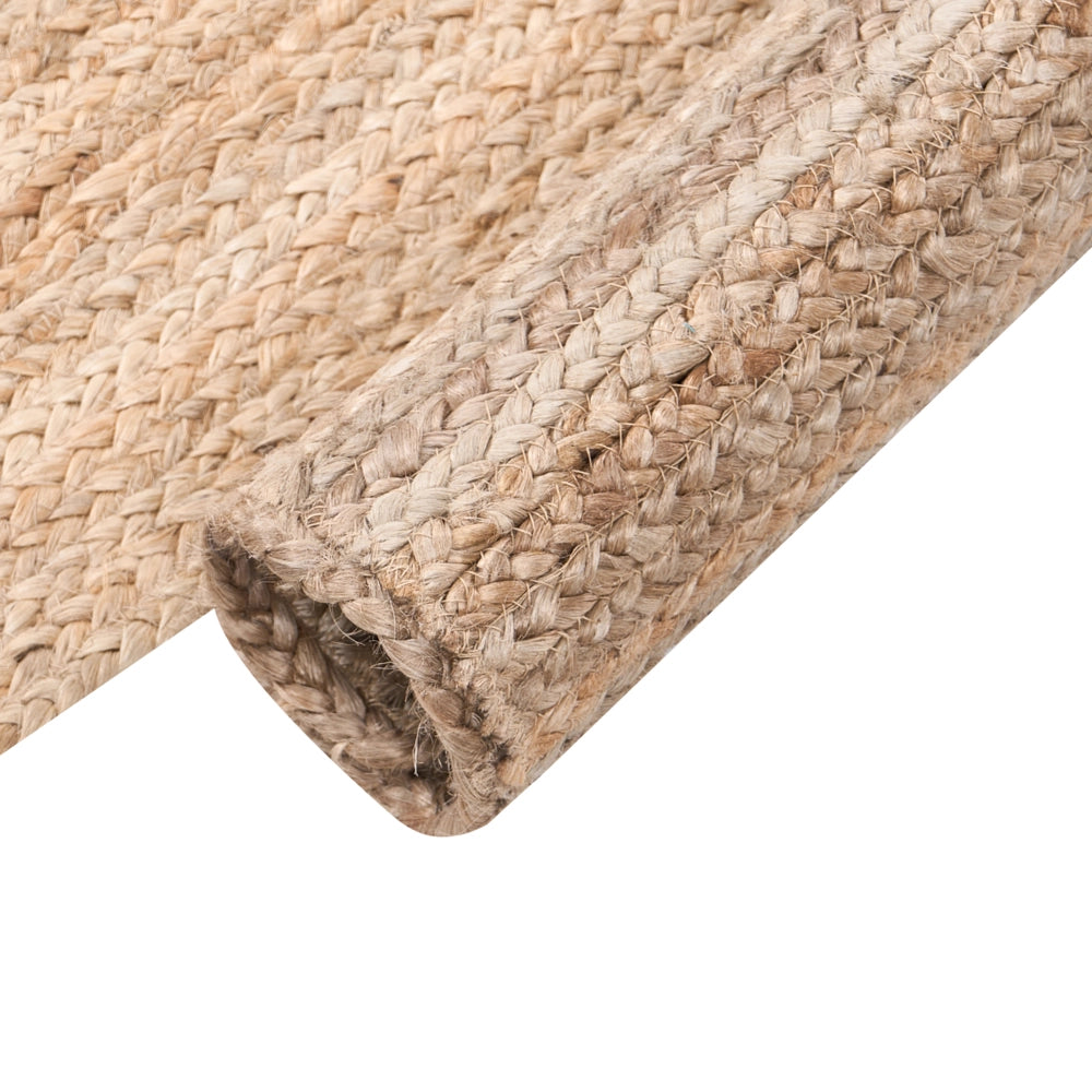 Tappeto beige in juta 200 x 300 cm Asimmetrico intrecciato Stile rustico Soggiorno Camera da letto