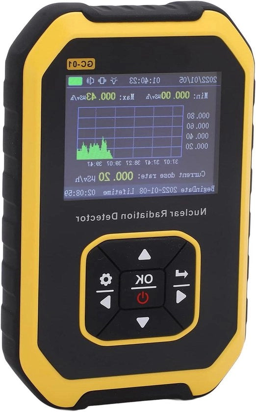 Rilevatore di radiazioni nucleare con schermo LCD monitoraggio in tempo reale rilevatore di radiazioni portatile ricaricabile per beta e gamma monitoraggio di CT per piastrelle di marmo - 3 modalità di allarme