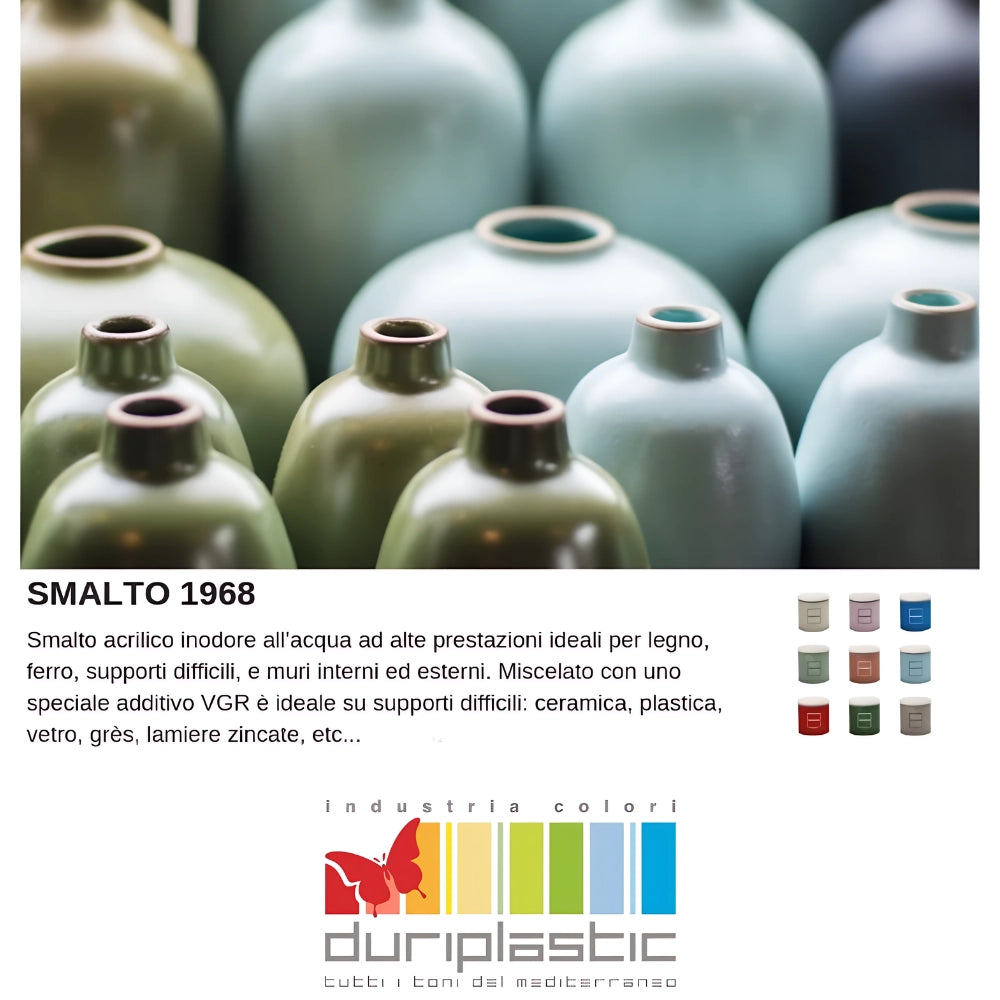 Smalto1968 base acqua vgr piastrelle ceramiche supporti difficili l 0.5 *** colore- piombo, confezione 1