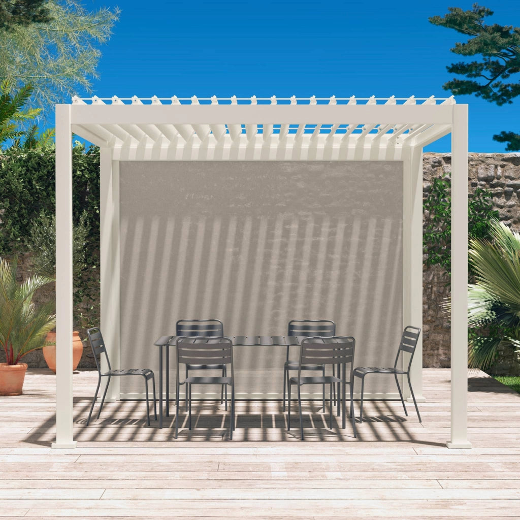 Tenda laterale 4m per pergola 3x4m, beige