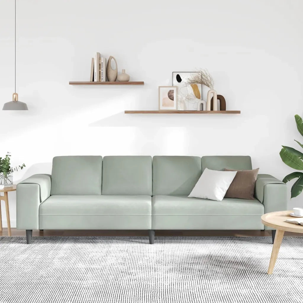 Divano per Soggiorno Grigio chiaro 250 x 77 x 76 cm 3335091