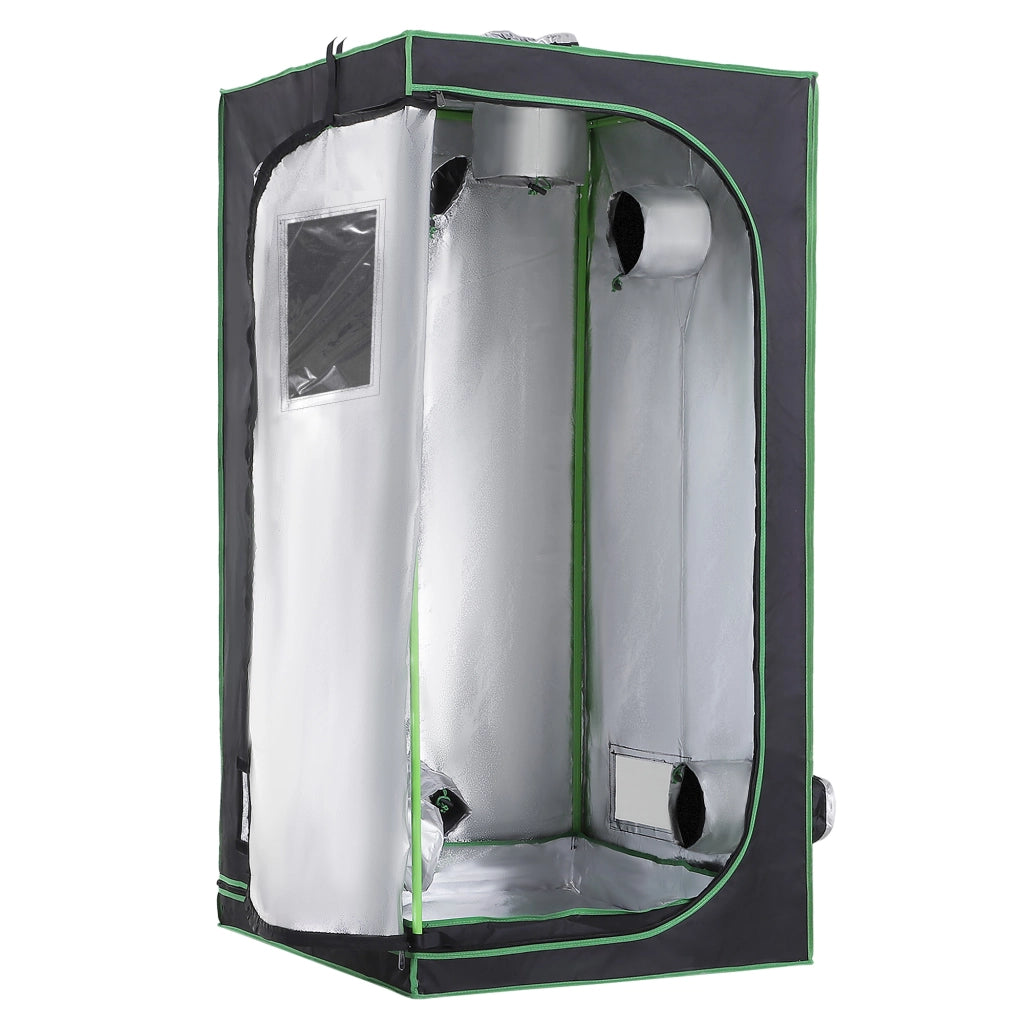 Tenda da Coltivazione Idroponica 600D ¨C Xylo ¨C 80x80x160 cm Nero con 5 Prese d'Aria