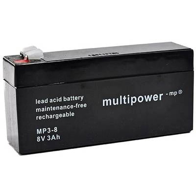 Batteria multipower MP3-8 8 V 3.2 Ah Piombo-AGM