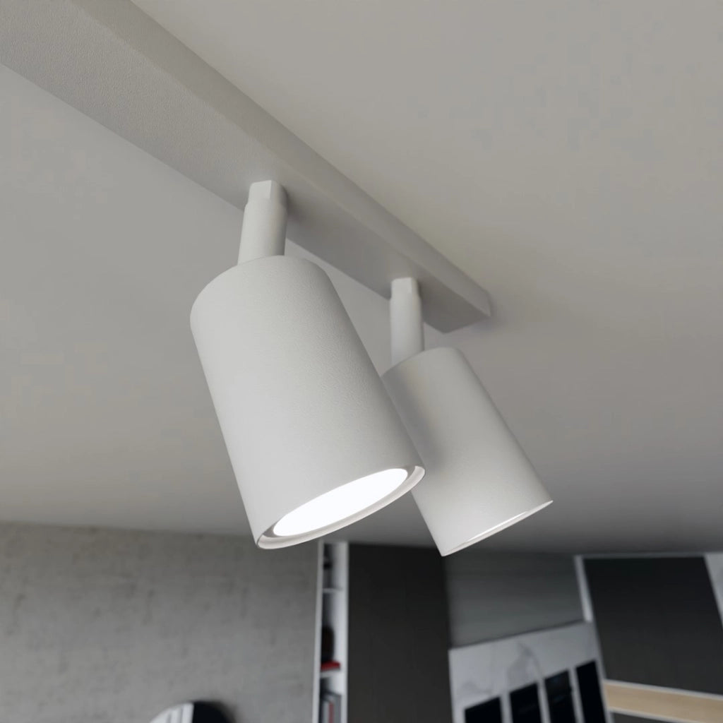 Plafoniera minimalista bianca 4 GU10 70cm Emibig Flash