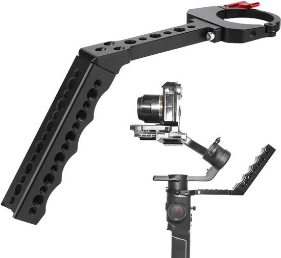 Stabilizzatore a Gimbal Manuale - 3 Assi - Gimbal - Lega di Alluminio - Manicotto Ergonomico - Interfaccia Cold Shoe - Duraturo e Inox - Stabilizzatore Handheld