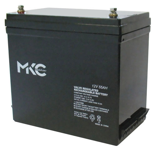 Batteria VRLA AGM 12V 55Ah Ermetica Senza Manutenzione con Terminali M6 per UPS, Fotovoltaico, Allarmi e Sistemi Industriali