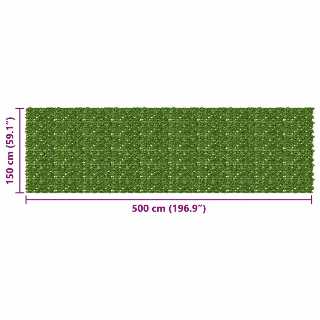 Schermo per balcone con foglie-Pannello per balcone Verde e Giallo 500 x 150 cm 572788