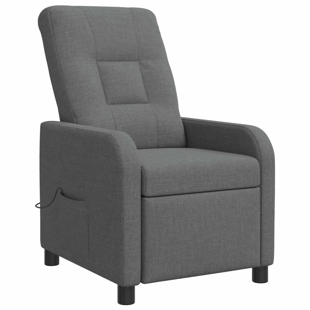 Poltrona Massaggiante Grigio Scuro Tessuto 42035034
