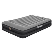 Trade Shop - Materasso Floccato Matrimoniale Airbed Nero/grigio Gonfiabile Pompa Integrata 67403 -