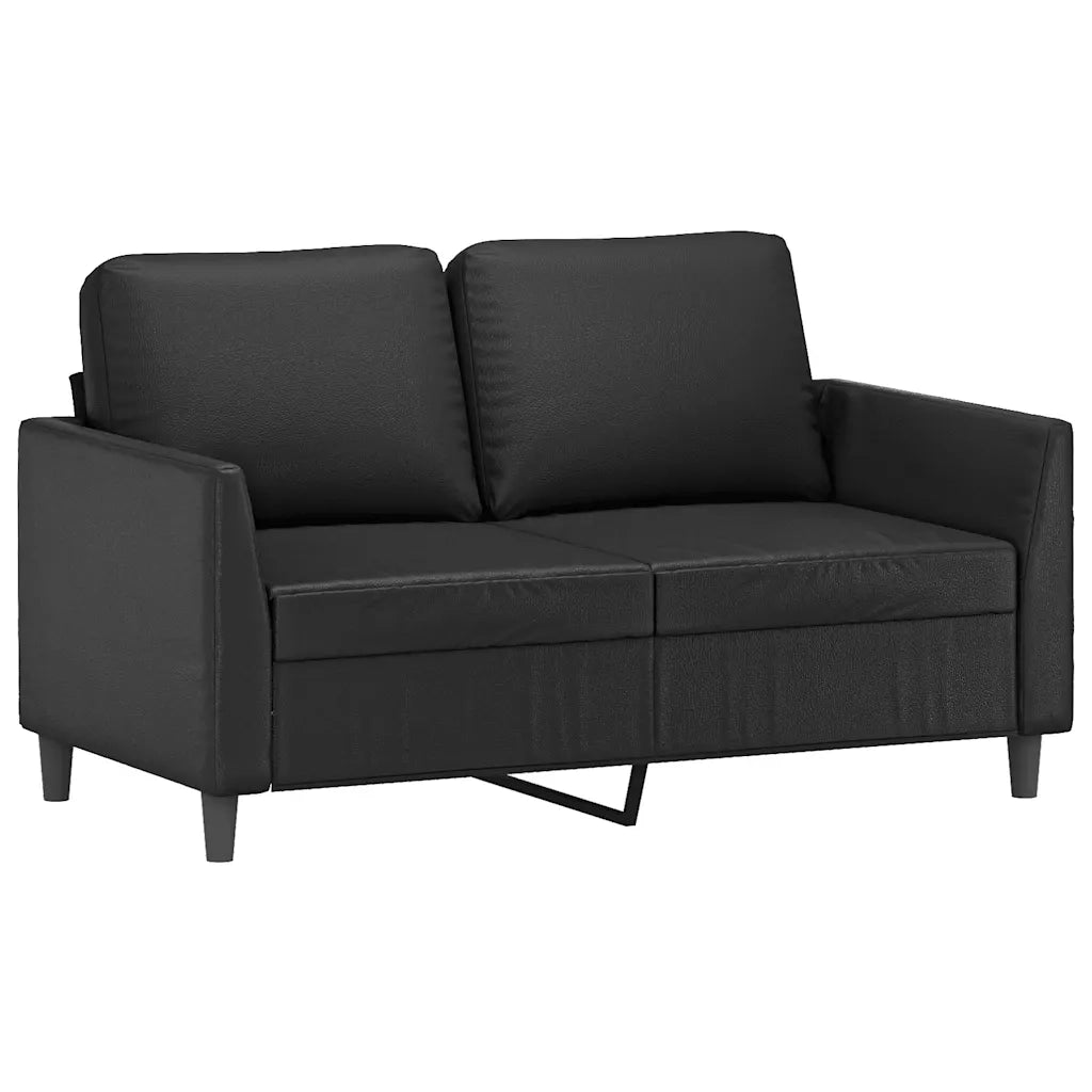 Divano a 2 Posti Nero 120 cm in Similpelle 359328