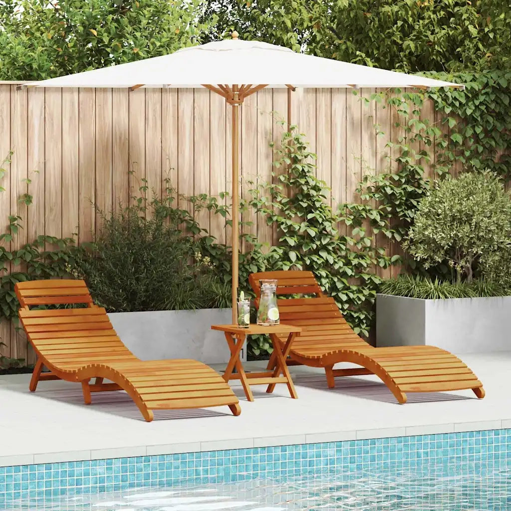 Lettino prendisole 2 pcs Marrone 55 x 184 x 64cm 4107093