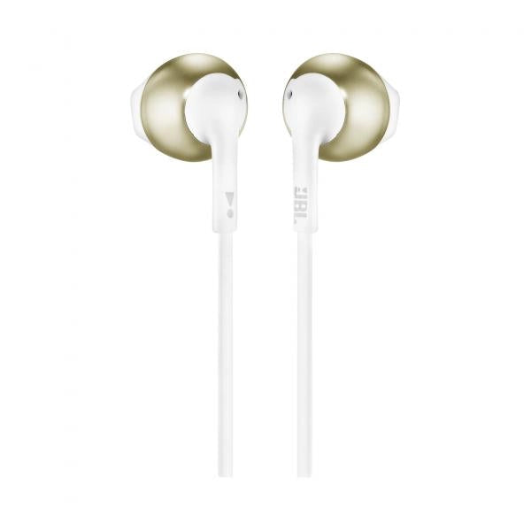 Cuffie auricolari a filo Jbl T205 - leggere con microfono universale ad un pulsante - Colore Oro